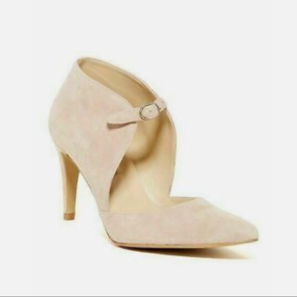 Free People Suede Cream Heels